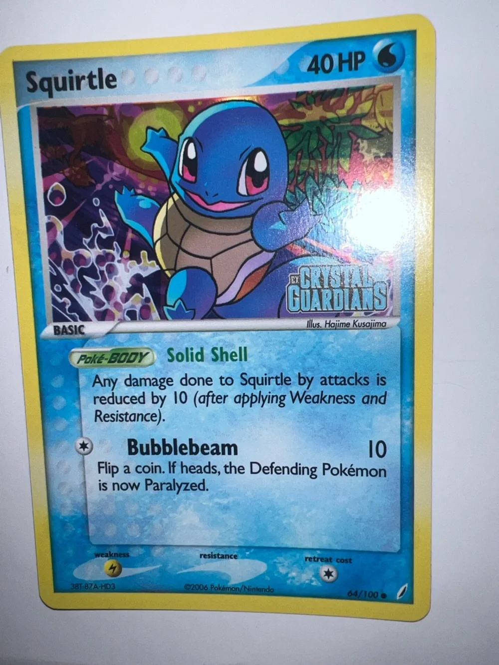 Pokemon Squirtle Trading Card - Blue, Yellow